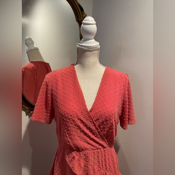 Lulus Rusty Rose Ruffled Midi Dress - Picture 2 of 4